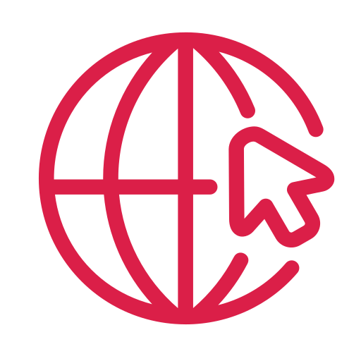 world wide web icon red