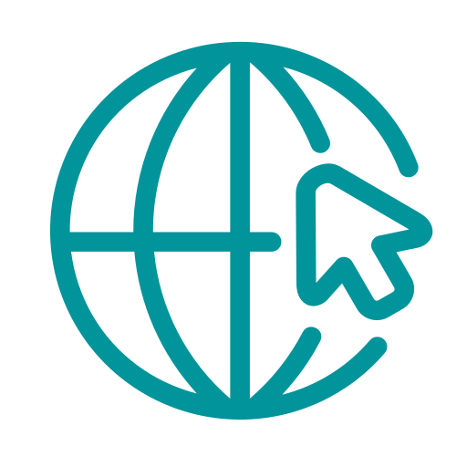 world wide web icon teal