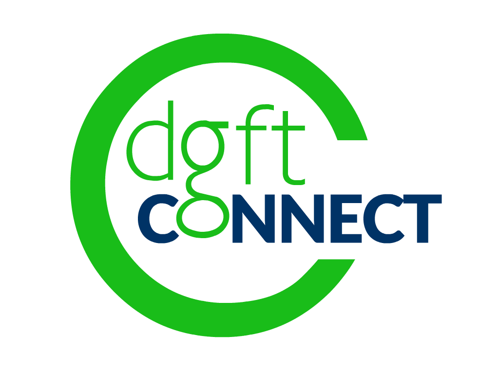 DGFT Connect logo green and blue