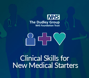A graphic showing the Clinical Skills for News Starters training marketing advert